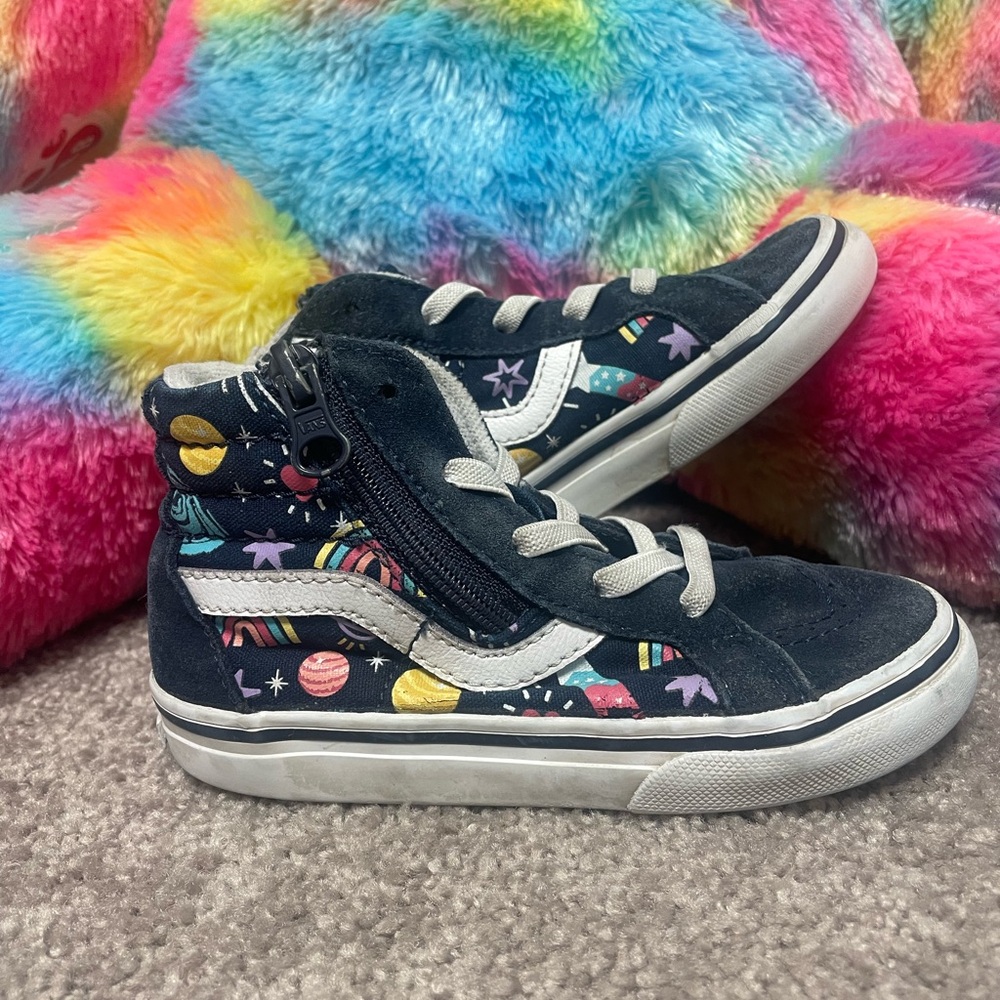 Vans Kids High-Top Sneakers with Space Print